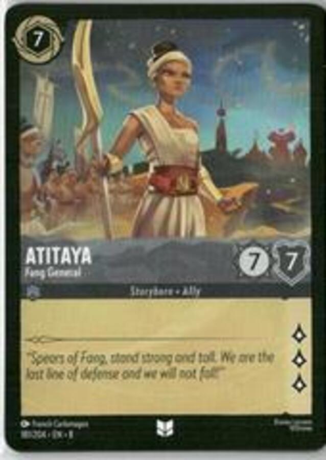 Disney Lorcana: Reign Of Jafar UNCOMMON Atitaya - Fang General #181/204