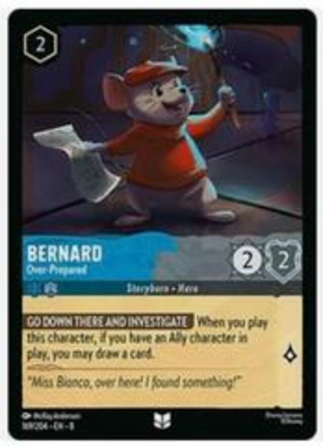 Disney Lorcana: Reign Of Jafar UNCOMMON Bernard - Over Prepared #169/204