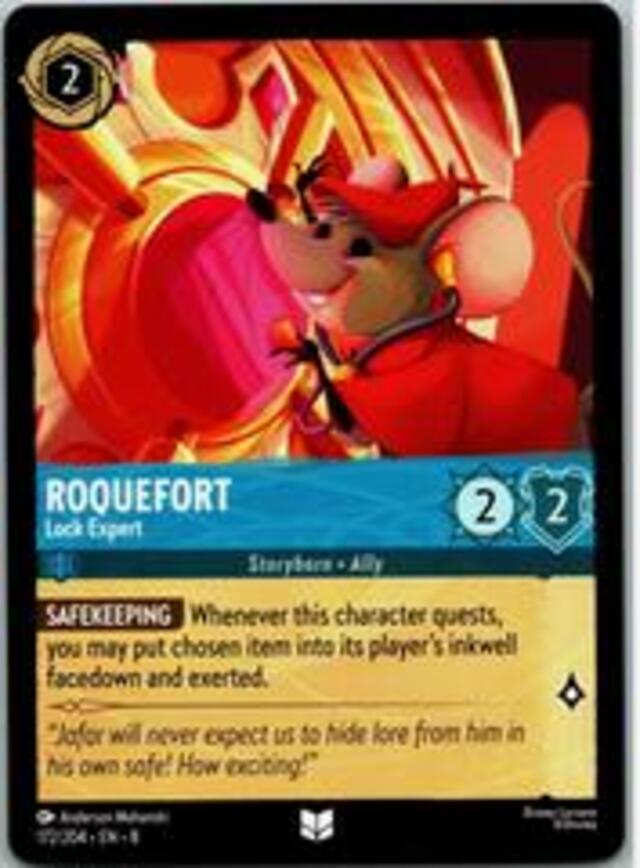 Disney Lorcana: Reign Of Jafar UNCOMMON Roquefort - Lock Expert #172/204