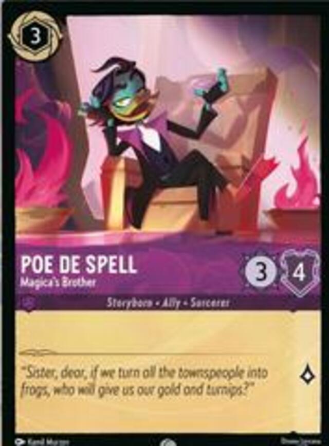 Disney Lorcana: Reign Of Jafar COMMON Poe De Spell - Magica's Brother #58/204