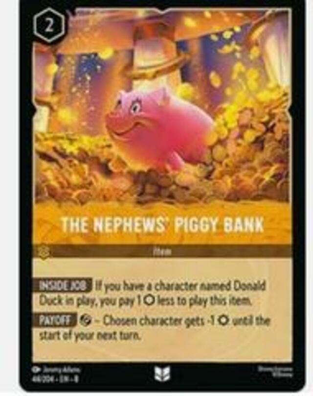 Disney Lorcana: Reign Of Jafar UNCOMMON The Nephews Piggy Bank #44/204