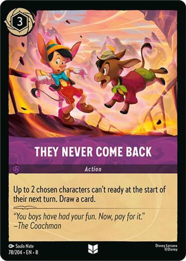 Disney Lorcana: Reign Of Jafar UNCOMMON They Never Come Back #78/204