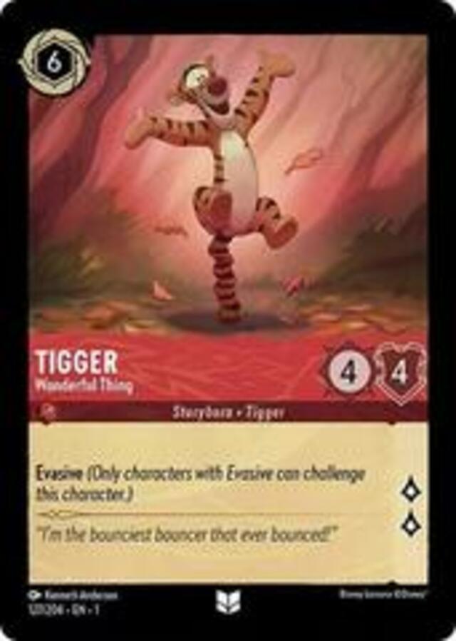 Disney Lorcana: The First Chapter UNCOMMON FOIL Tigger - Wonderful Thing #127/204