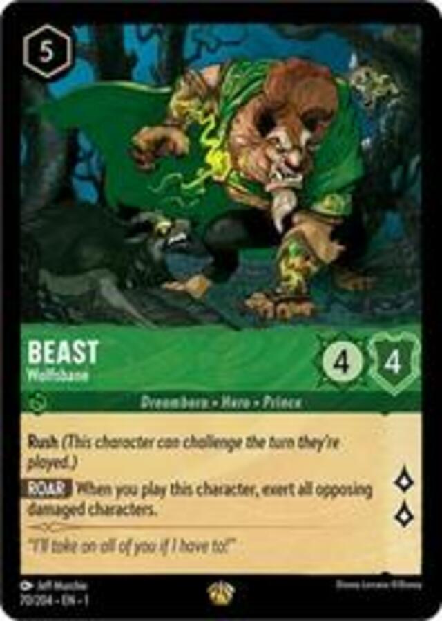 Disney Lorcana: The First Chapter LEGENDARY FOIL Beast - Wolfsbane #70/204