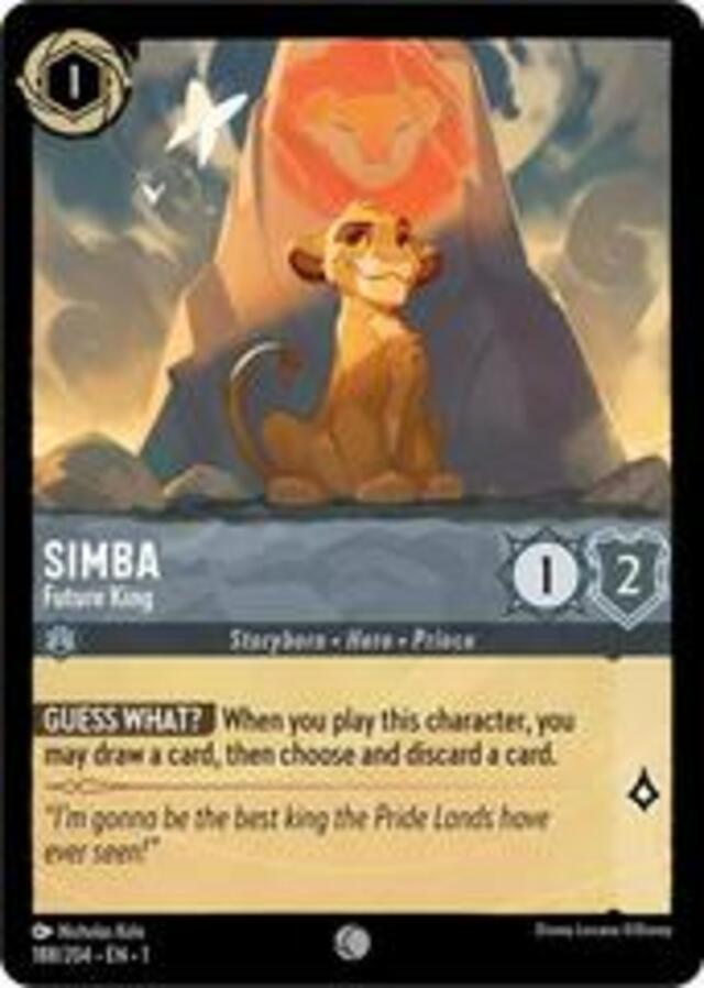 Disney Lorcana: The First Chapter COMMON FOIL Simba - Future King #188/204