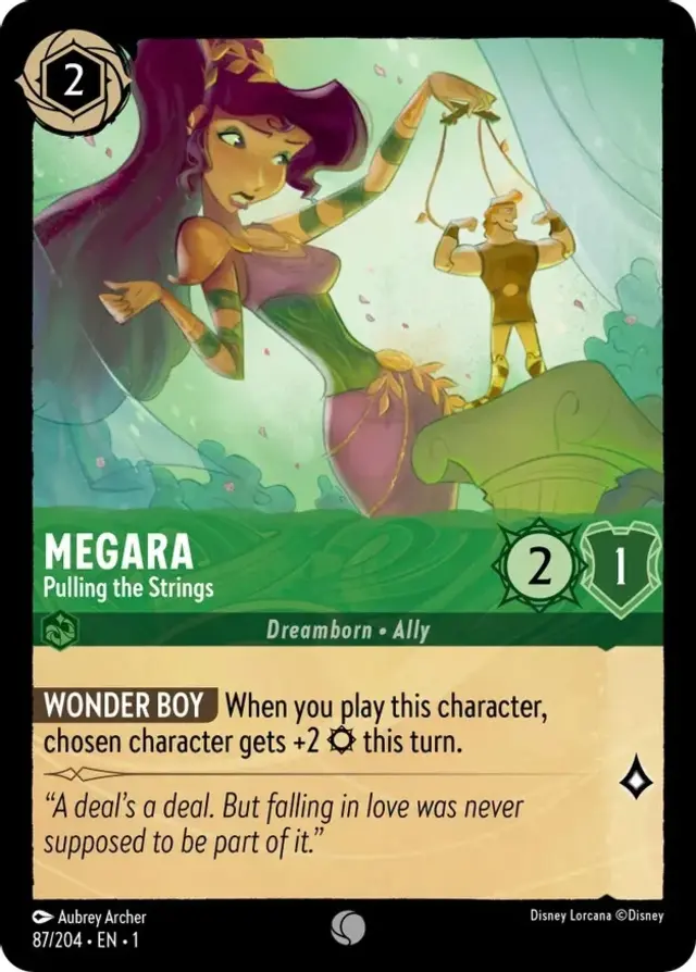 Disney Lorcana: The First Chapter COMMON FOIL Megara - Pulling The Strings #87/204