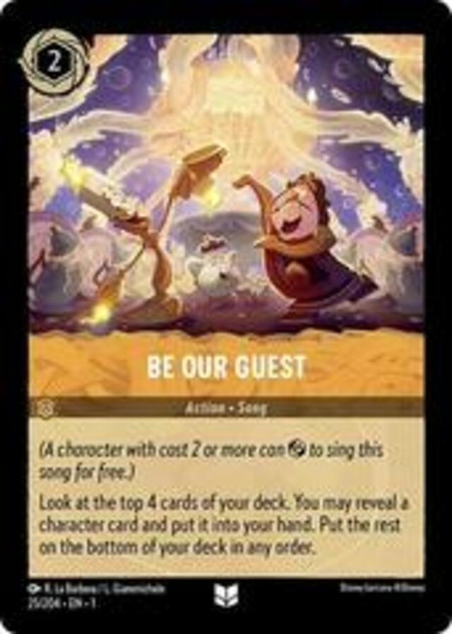 Disney Lorcana: The First Chapter UNCOMMON FOIL Be Our Guest #25/204