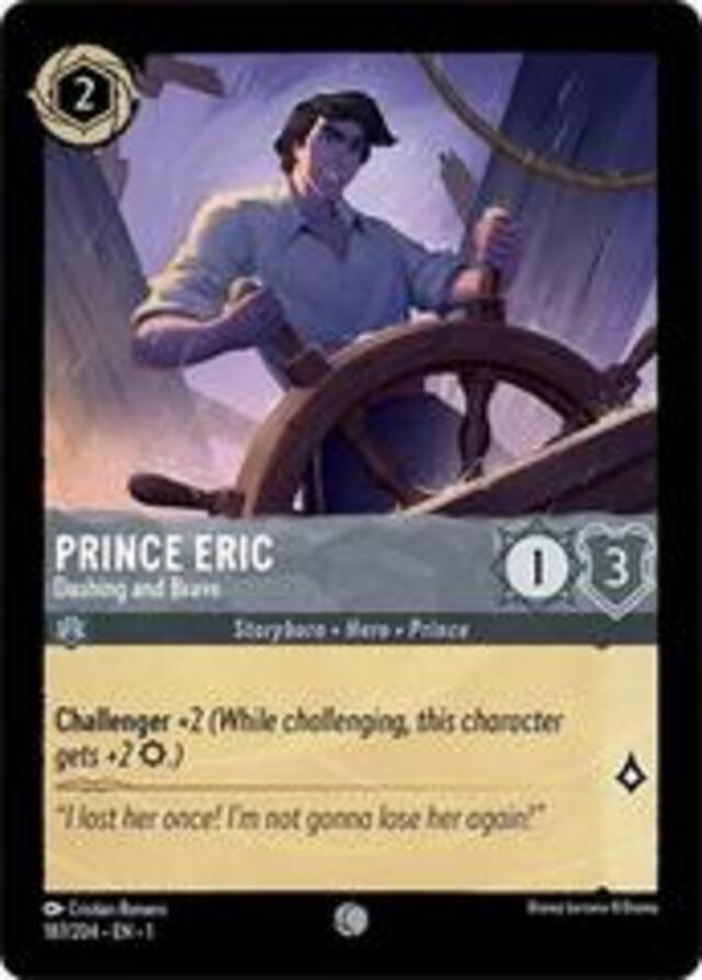 Disney Lorcana: The First Chapter COMMON FOIL Prince Eric - Dashing And Brave #187/204
