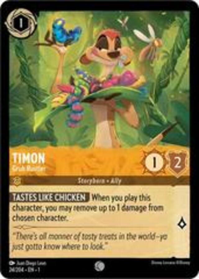 Disney Lorcana: The First Chapter COMMON FOIL Timon - Grub Rustler #24/204
