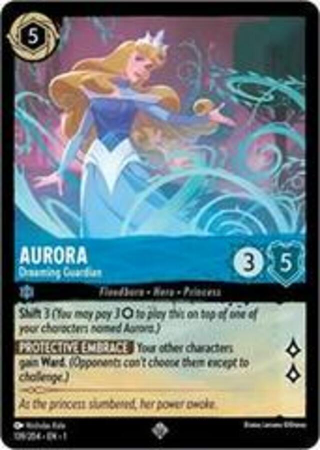 Disney Lorcana: The First Chapter SUPER RARE Aurora - Dreaming Guardian #139/204