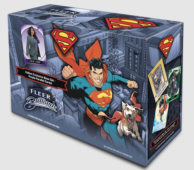 Fleer Brilliants Superman Mega Box - Exclusive Base Set Purple Parallel