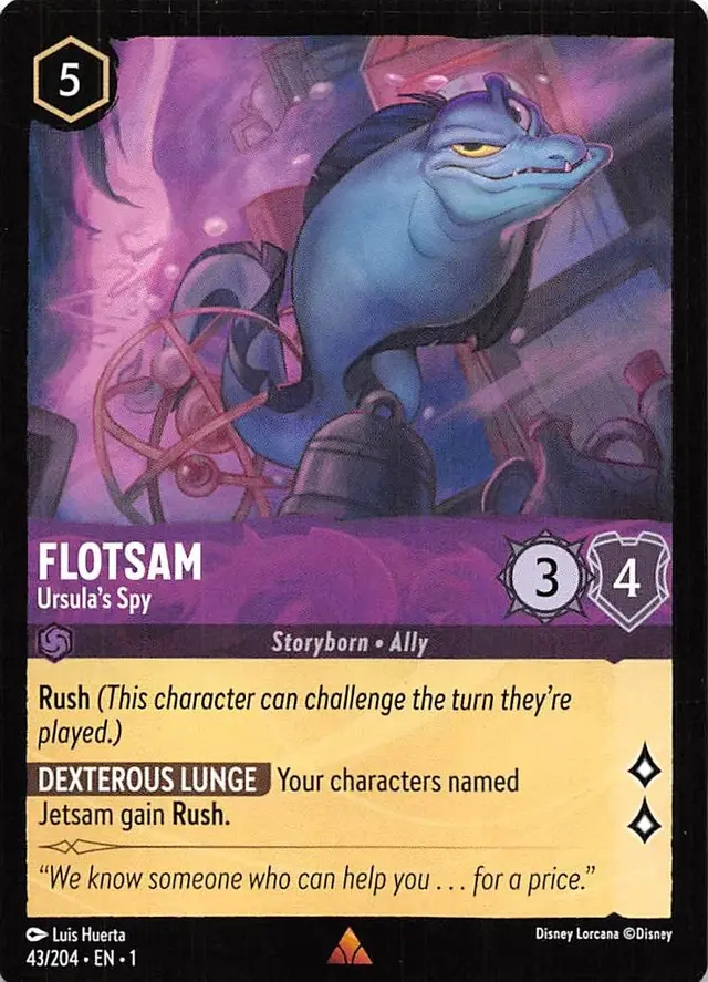 Disney Lorcana: The First Chapter RARE Flotsam - Ursula's Spy #43/204