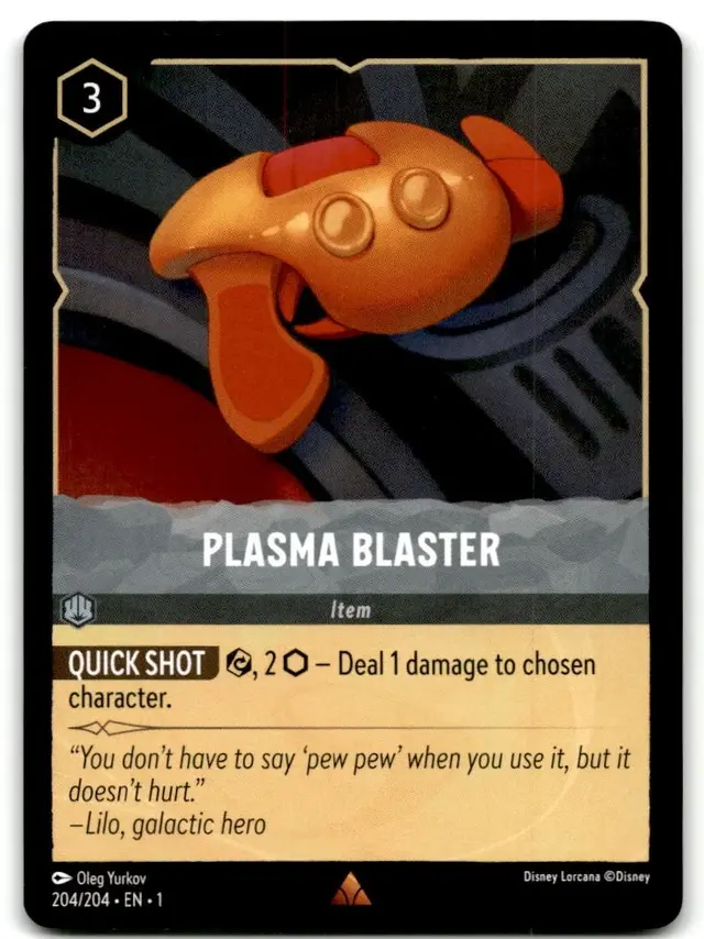 Disney Lorcana: The First Chapter RARE Plasma Blaster #204/204