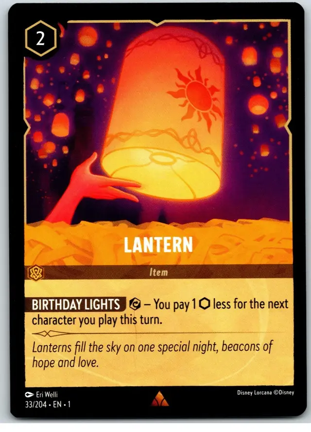Disney Lorcana: The First Chapter RARE Lantern #33/204