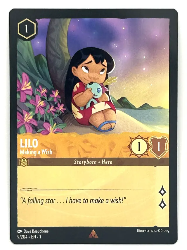 Disney Lorcana: The First Chapter RARE Lilo - Making A Wish #9/204