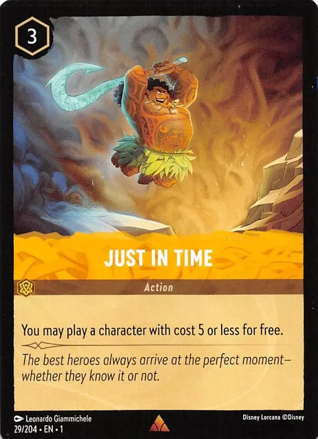 Disney Lorcana: The First Chapter RARE Just In Time #29/204