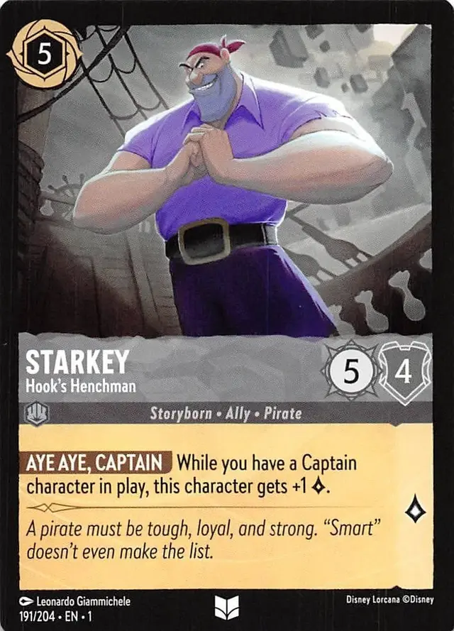 Disney Lorcana: The First Chapter UNCOMMON Starkey - Hook's Henchman #191/204