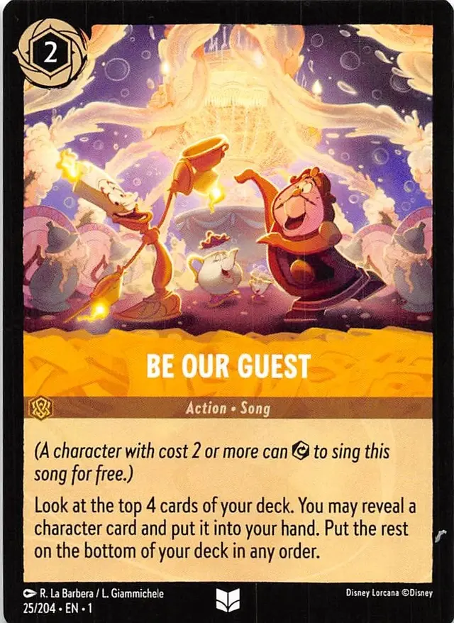 Disney Lorcana: The First Chapter UNCOMMON Be Our Guest #25/204