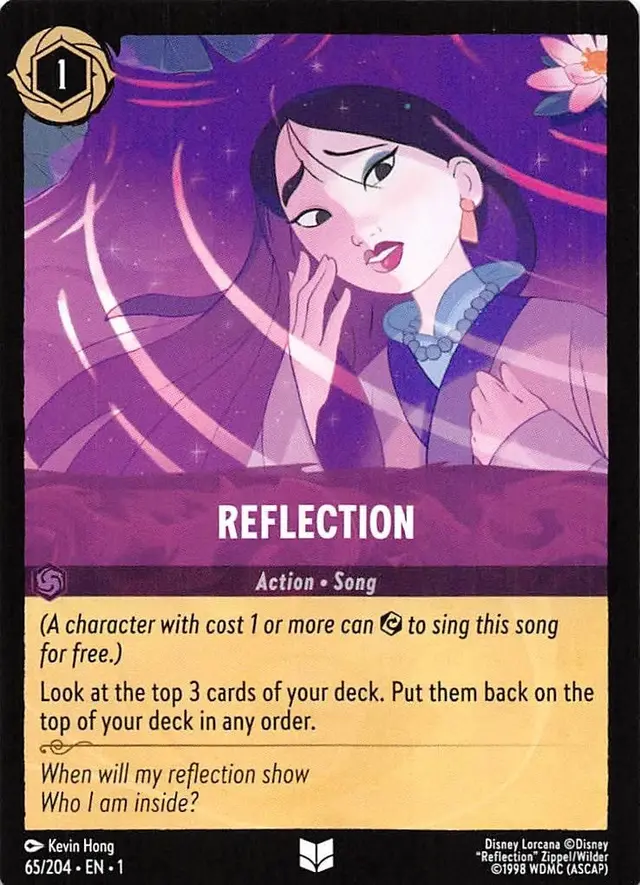 Disney Lorcana: The First Chapter UNCOMMON Reflection #65/204