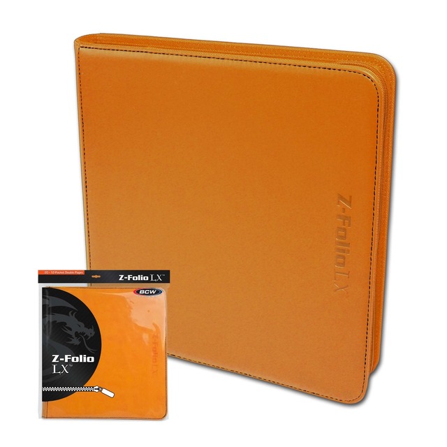 BCW Zipper-Folio 12-Pocket LX - Orange
