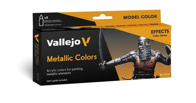 Vallejo Metallic Colours Effects / 8 Colours set