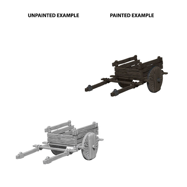WizKids Deep Cuts Unpainted Miniatures - 2 Wheel Cart