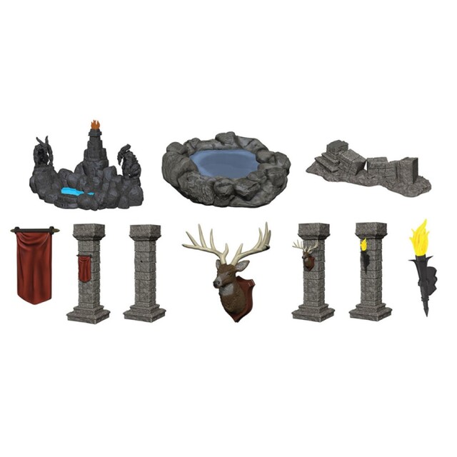 Wizkids Deep Cuts Unpainted Miniatures - Pools & Pillars