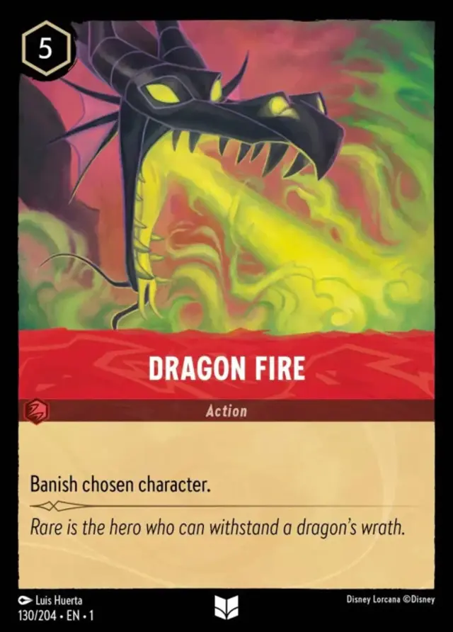 Disney Lorcana: The First Chapter UNCOMMON Dragon Fire #130/204