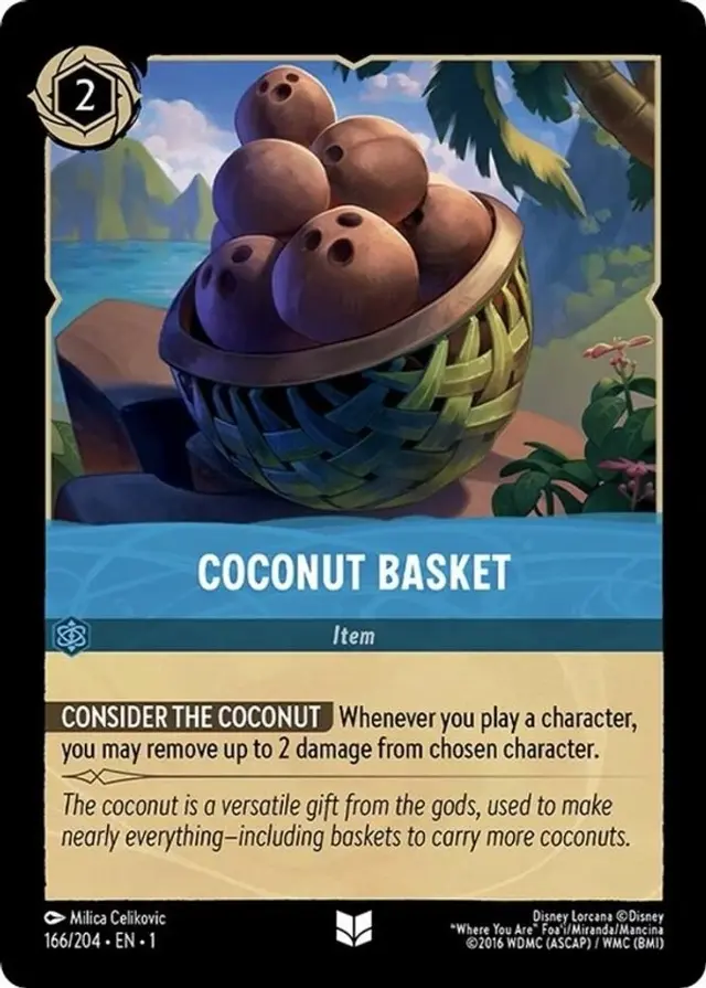 Disney Lorcana: The First Chapter UNCOMMON Coconut Basket #166/204