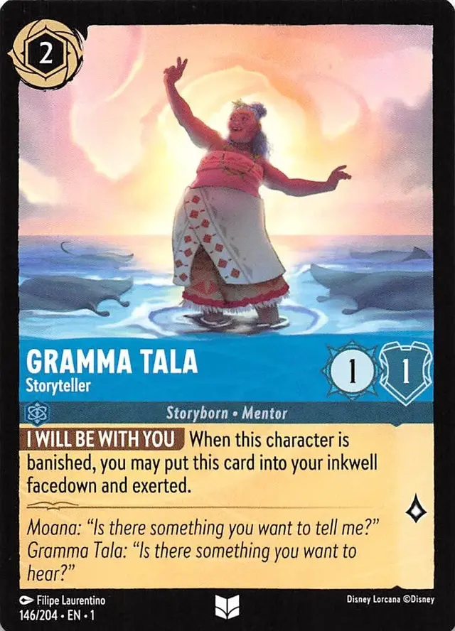 Disney Lorcana: The First Chapter UNCOMMON Gramma Tala - Storyteller #146/204