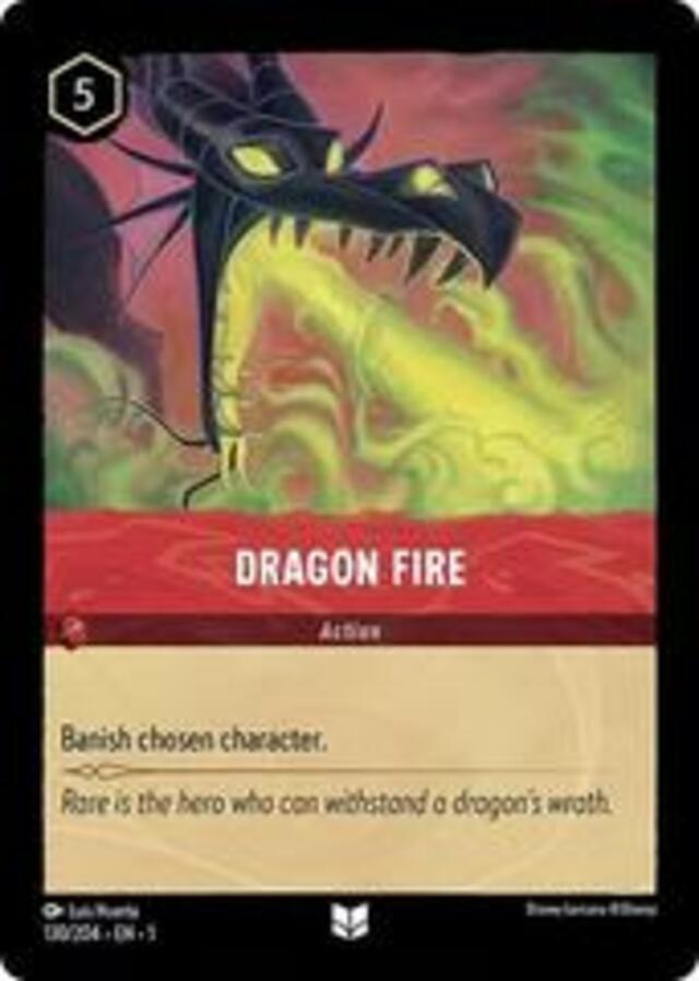 Disney Lorcana: The First Chapter UNCOMMON FOIL Dragon Fire #130/204