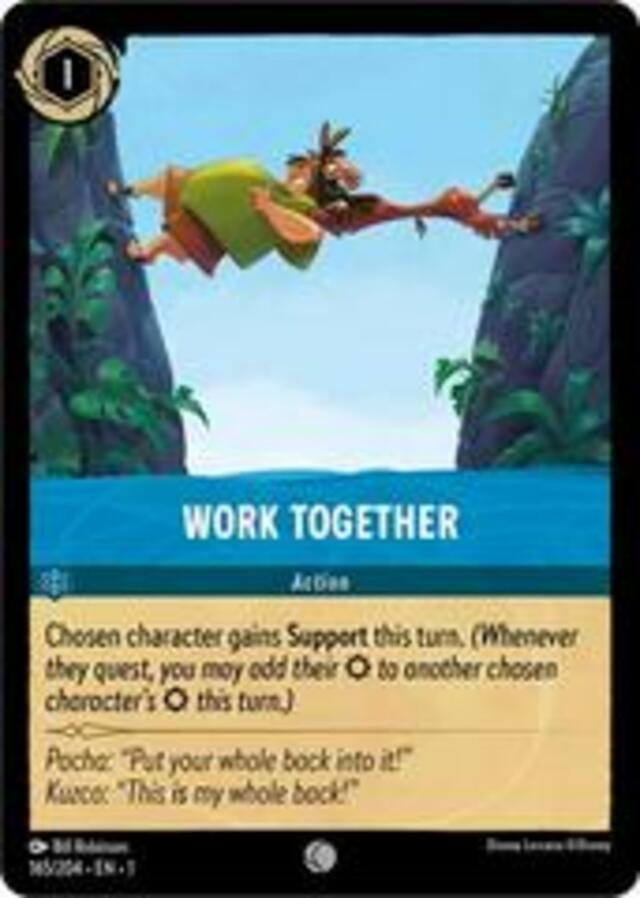 Disney Lorcana: The First Chapter COMMON FOIL Work Together #165/204