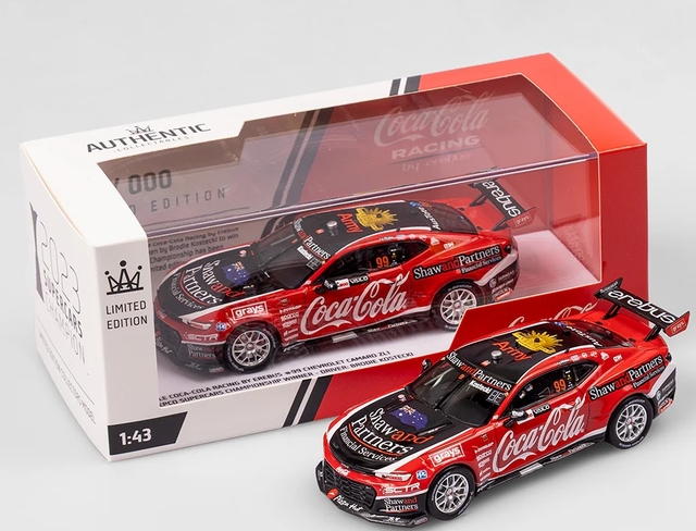 Authentic Collectables 1/43 Coca-Cola Racing By Erebus #99 Chevrolet Camaro ZL1 - 2023 Supercars Championship Winner