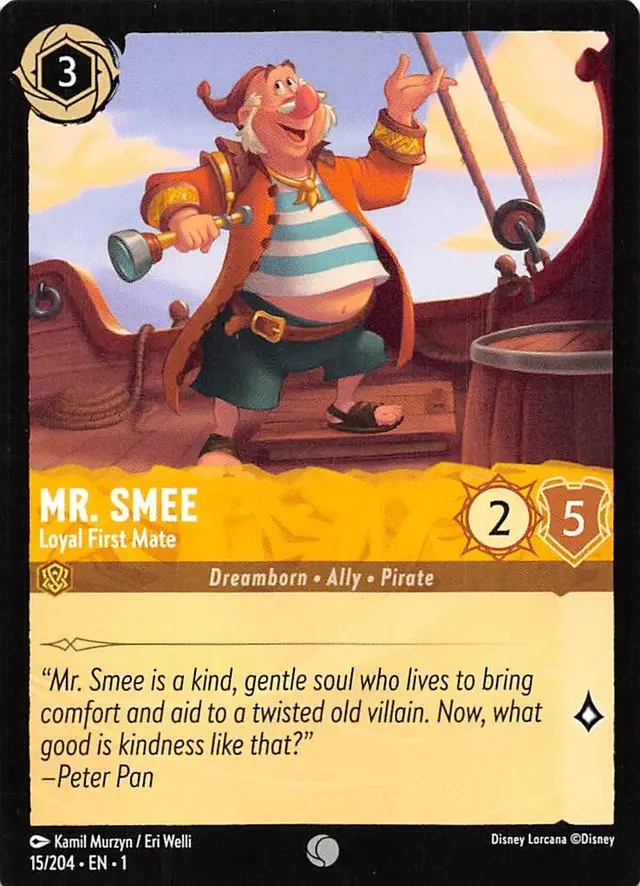 Disney Lorcana: The First Chapter COMMON Mr Smee - Loyal First Mate #15/204