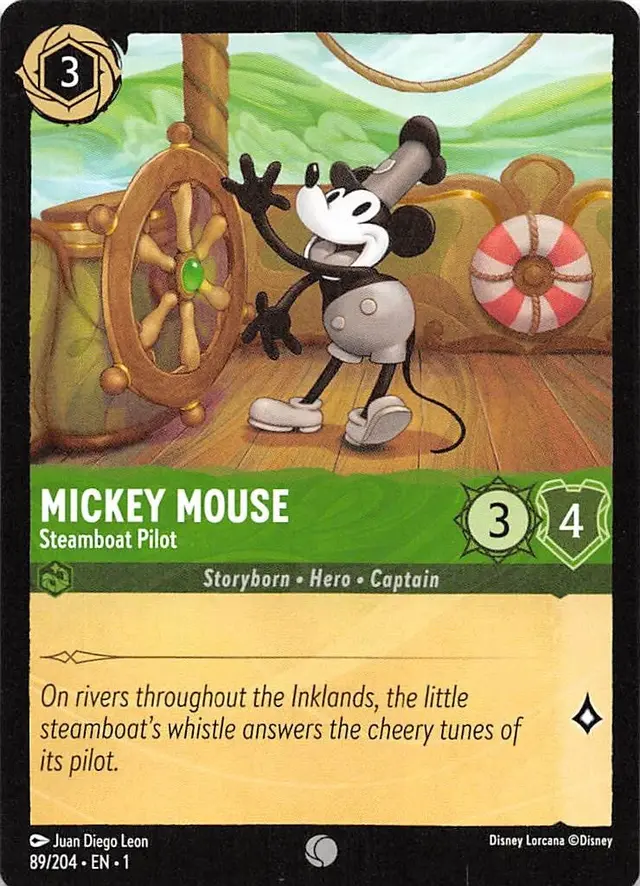 Disney Lorcana: The First Chapter COMMON Mickey Mouse - Steamboat Pilot #89/204
