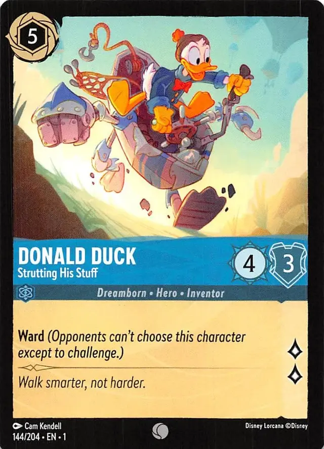 Disney Lorcana: The First Chapter COMMON Donald Duck - Strutting His Stuff #144/204
