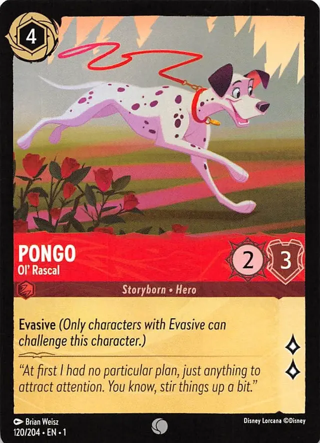 Disney Lorcana: The First Chapter COMMON Pongo - Ol' Rascal #120/204