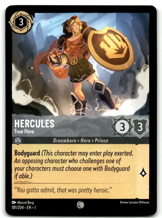 Disney Lorcana: The First Chapter COMMON Hercules - True Hero #181/204