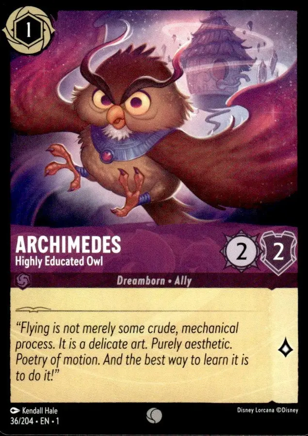 Disney Lorcana: The First Chapter COMMON Archimedes - Highly Educated Owl #36/204
