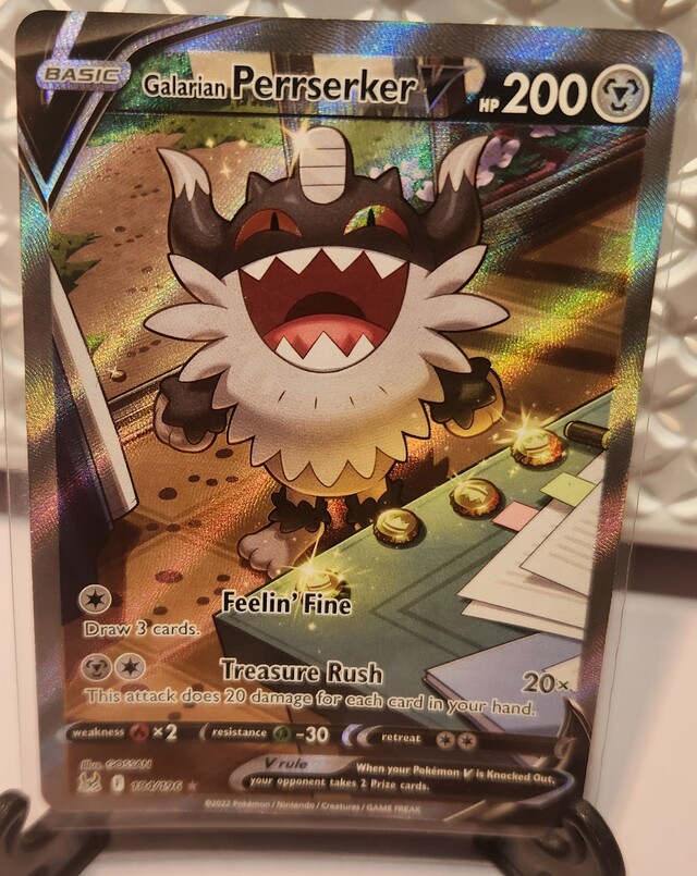 Pokemon TCG: Galarian Perrserker V 184/196 Lost Origin