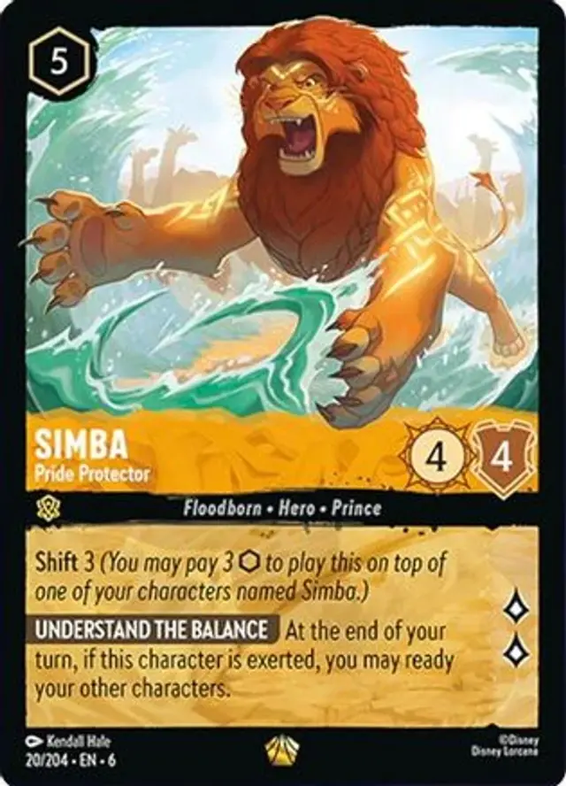 Disney Lorcana: Azurite Sea LEGENDARY Simba - Pride Protector #20/204