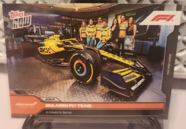 Topps Now 2024 McLaren Team Tribute to Ayrton Senna - Monaco GP