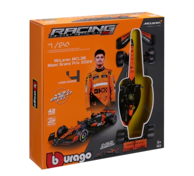 BBurago McLaren MCL38 #4 Lando Norris F1 2024 Model Kit -1/24