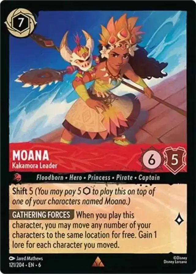 Disney Lorcana: Azurite Sea RARE Moana - Kakamora Leader #121/204