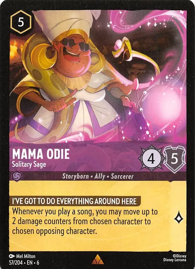 Disney Lorcana: Azurite Sea RARE Mama Odie - Solitary Sage #57/204