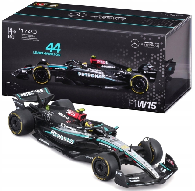 Bburago Mercedes AMG W15 2024 Lewis Hamilton