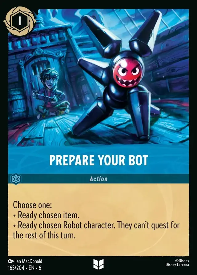 Disney Lorcana: Azurite Sea UNCOMMON Prepare Your Bot #165/204