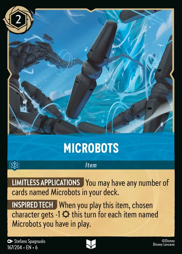 Disney Lorcana: Azurite Sea UNCOMMON Microbots #167/204