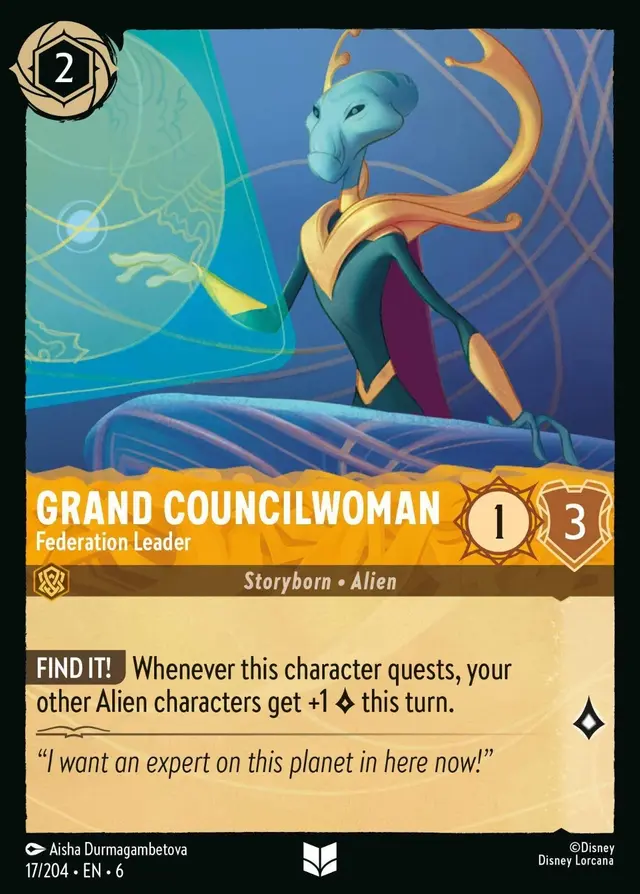 Disney Lorcana: Azurite Sea UNCOMMON Grand Councilwoman - Federation Leader #17/204