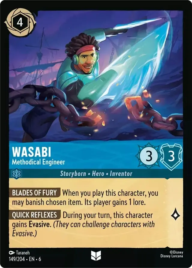 Disney Lorcana: Azurite Sea UNCOMMON Wasabi - Methodical Engineer #149/204